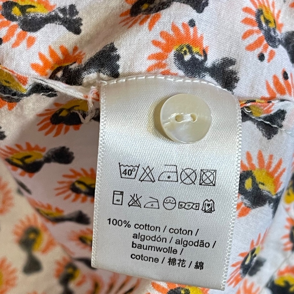 Cotton White Garden Women's Floral Pajama Top - Picture 5 of 10